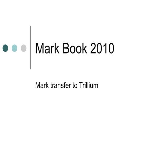 Markbookhowto