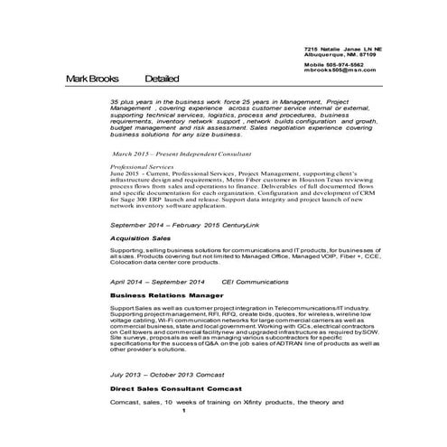 Mark brooks resume detailed 3282016 detailed