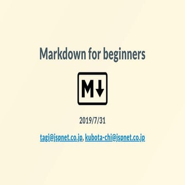 Markdown beginners