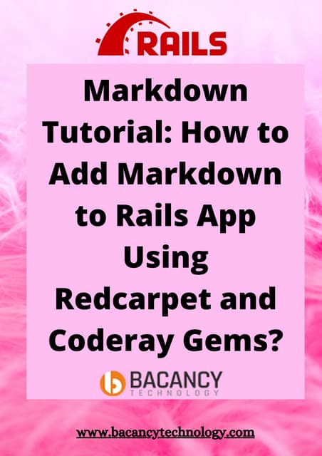 Markdown tutorial how to add markdown to rails app using redcarpet and codera...