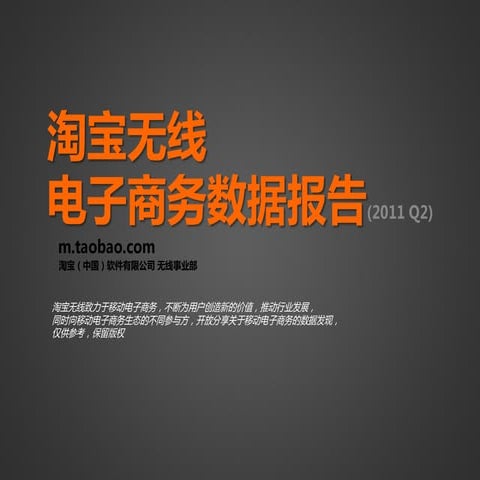 淘宝无线电子商务数据报告Marked