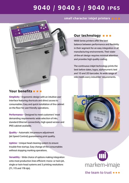 imaje 9020 inkjet printer