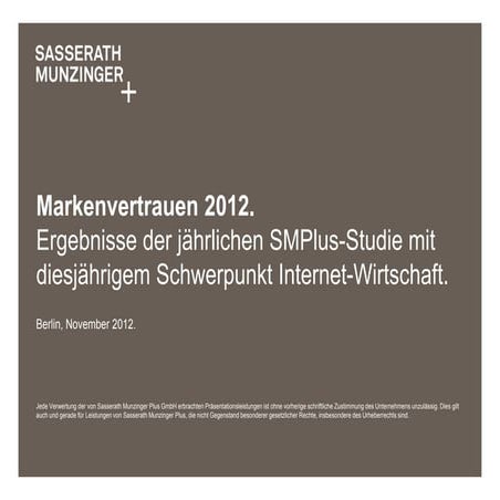 Markenvertrauen 2012 SM+