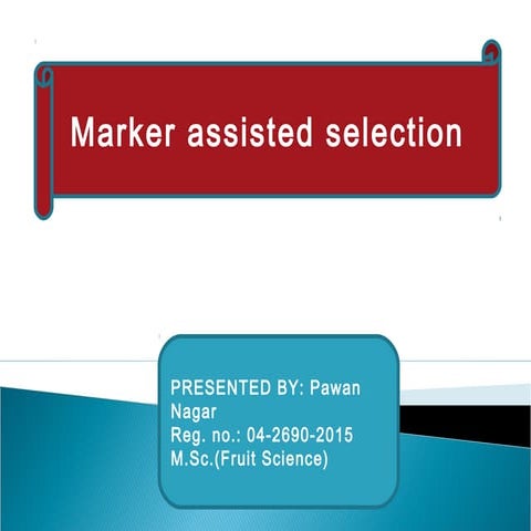 Marker assistant selection