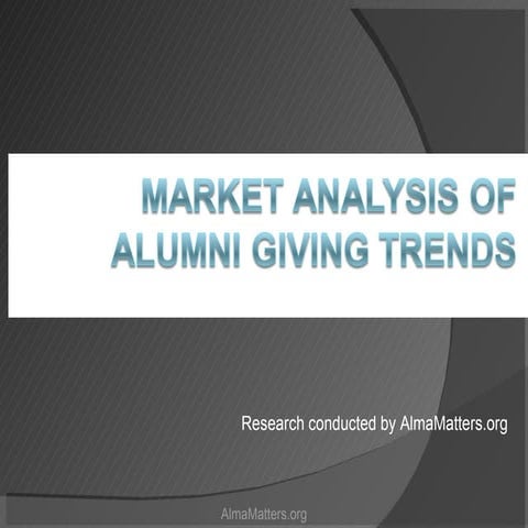 Market Analysis Of Alumni Giving Trends