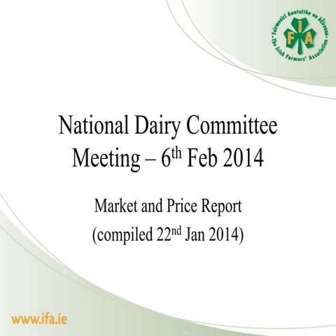 Dairy market report milk price strategy | PPTX
