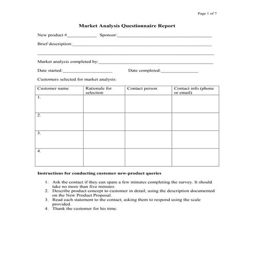 New product development form | DOC