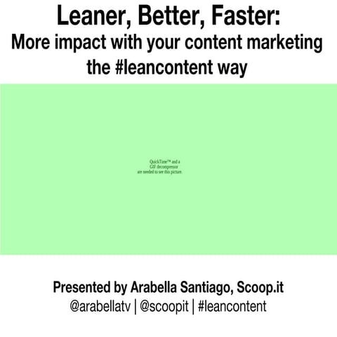 Content Marketing the #LeanContent Way