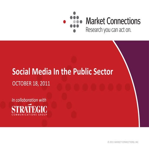 Social Media in the Public Sector