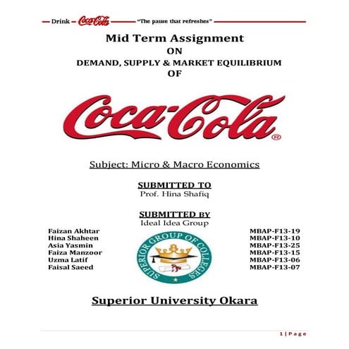 Market demand and supply of coke