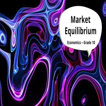Market Equilibrium Pearson IGCSE Grade 10