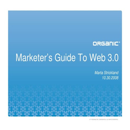 Marketers Guide To Web 3.0