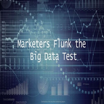 Marketers flunk the Big Data test