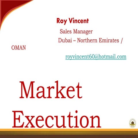 Market execution  fmcg