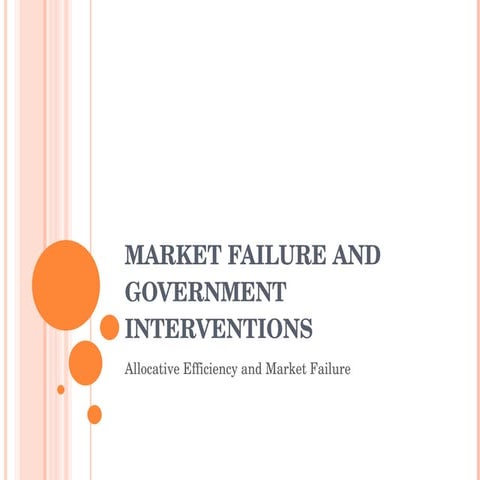 Market failure and government interventions slides