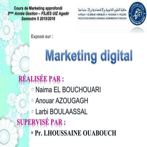 Exposé Marketing digital