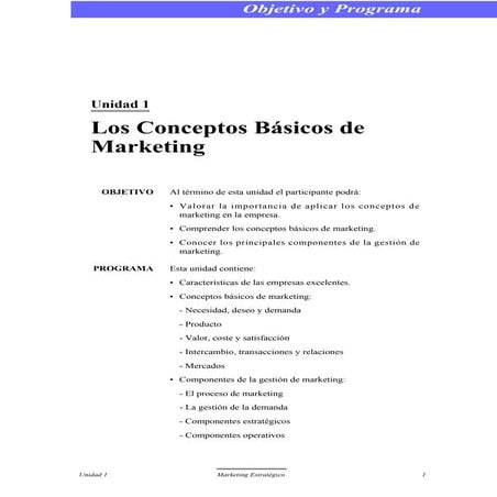 Conceptos Basicos del Marketing