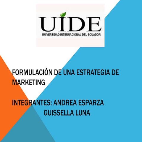 Formulación de una estrategia de marketing