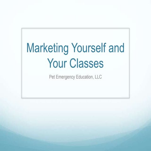 Marketing Yourself
