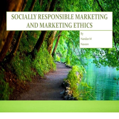 socially responsible marketing and marketing ethics