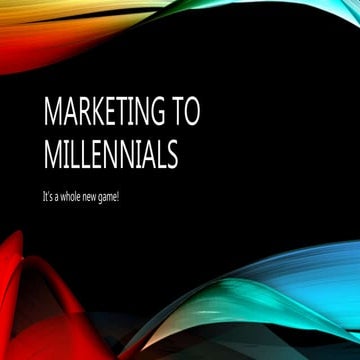 Marketing for Millennials