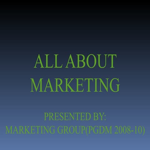 all about marketing