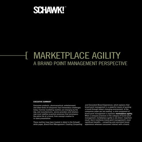 Marketing Agility: A Brand Point Management Perspective