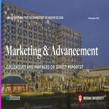 Marketing and Advancement: Colleagues and Partners or Direct Reports