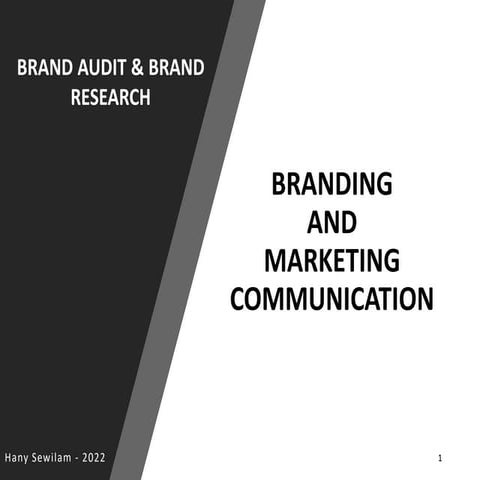 Marketing and Brand Communication - Hany Sewilam