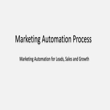 Marketing Automation Process - Presentation