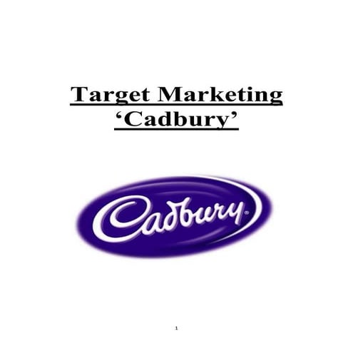 Marketing   cadbury