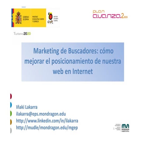 Marketing De Buscadores Mondragon Unibertsitatea
