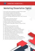 37 Marketing Dissertation Topics | Research Ideas