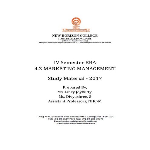 Marketing management