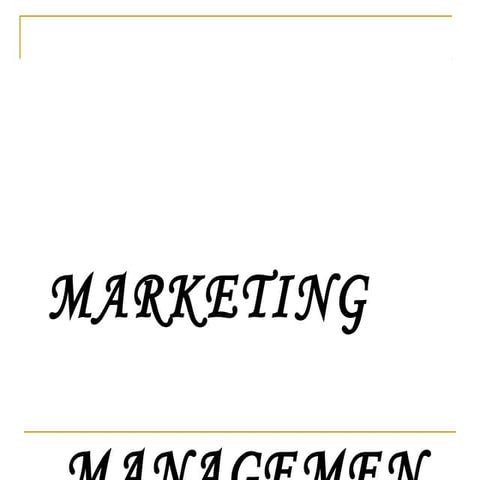 Marketing management-ppt