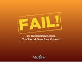 10 Marketing Mistakes You Should Ne...