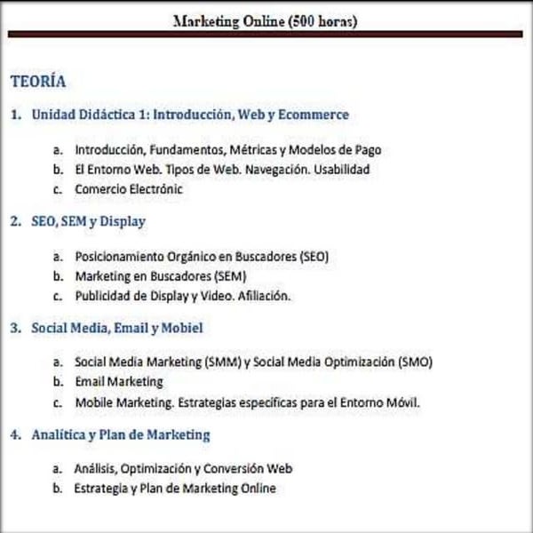 Marketing online Fundación UNED