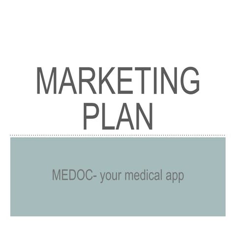 Marketing plan: medoc