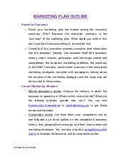 Marketing Plan Outline
