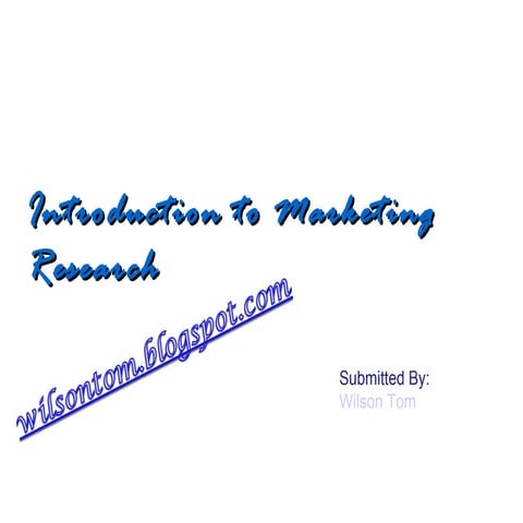 Marketing Research