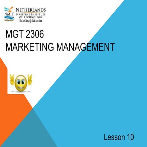 MGT-2306-Marketing-Management Lesson 10A