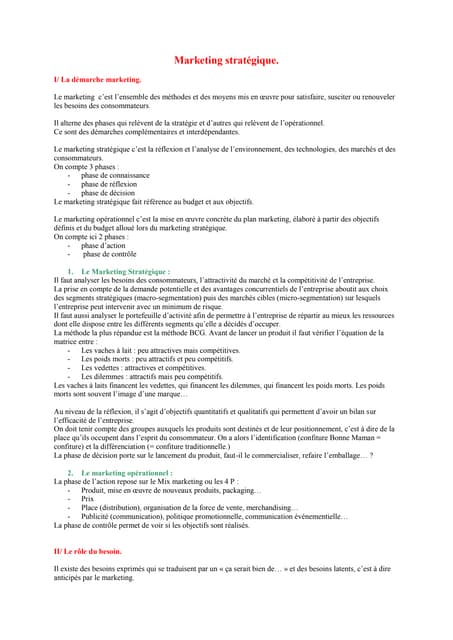 Marketing strategique