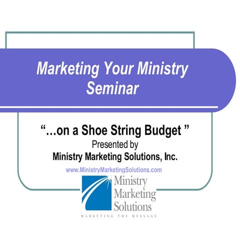 Marketing Your Ministry