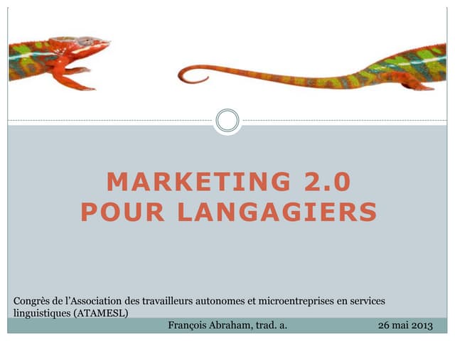 Marketing 2.0 pour langagiers