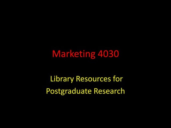 Marketing 4030