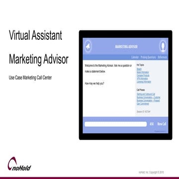 Virtual Assistant Marketing Advisor