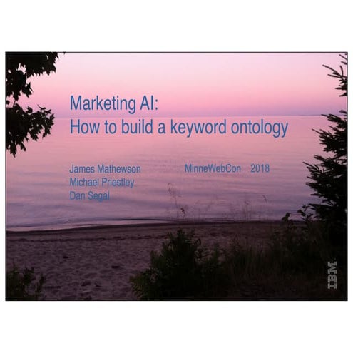 Marketing AI - How to Build a Keyword Ontology