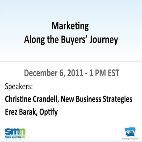 Marketing Along the Buyers' Journey