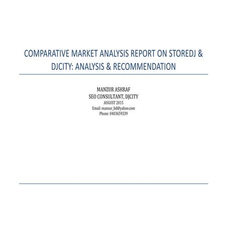   SEO Marketing / Competitive Analysis Report (sample)