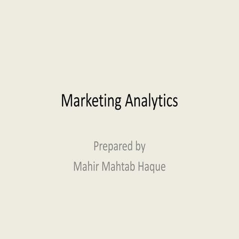 Marketing analytics
